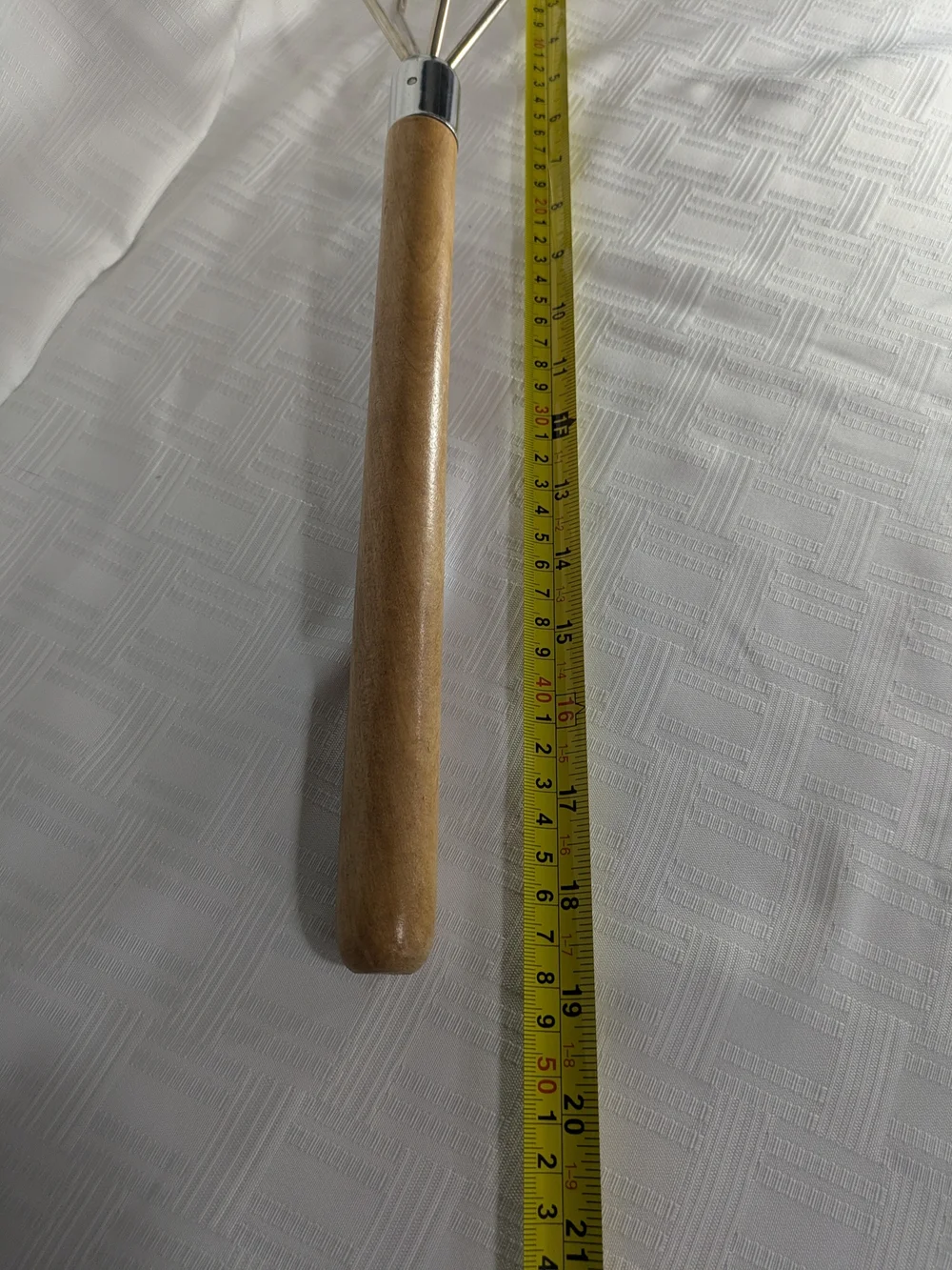Vintage Extra Large Wood Handle Potato Masher Heavy Duty 18